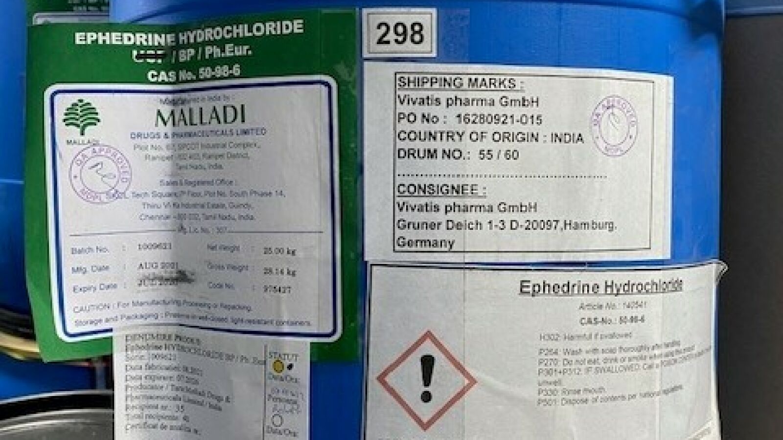 Efedrina clorhidrat 500 kg — imagine 2