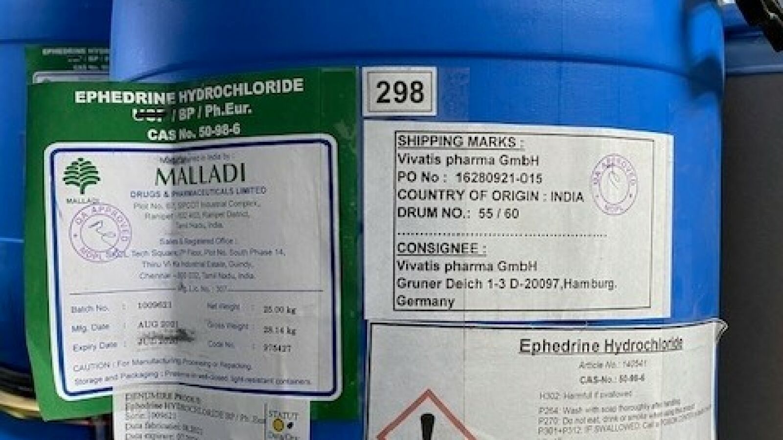 Efedrina clorhidrat 500 kg — imagine 2