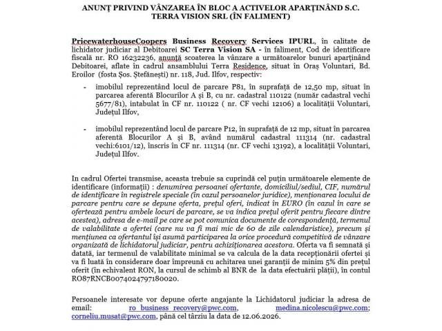 2 locuri de parcare Terra Residence — imagine 2