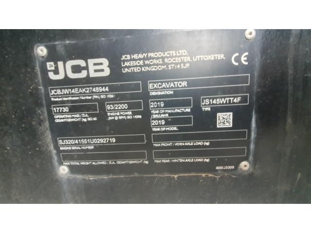 Excavator pe pneuri JCB JS145WTT4F — imagine 6